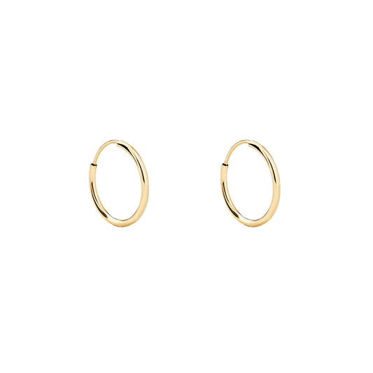 Sterling silver gold plated earrings "9mm"
