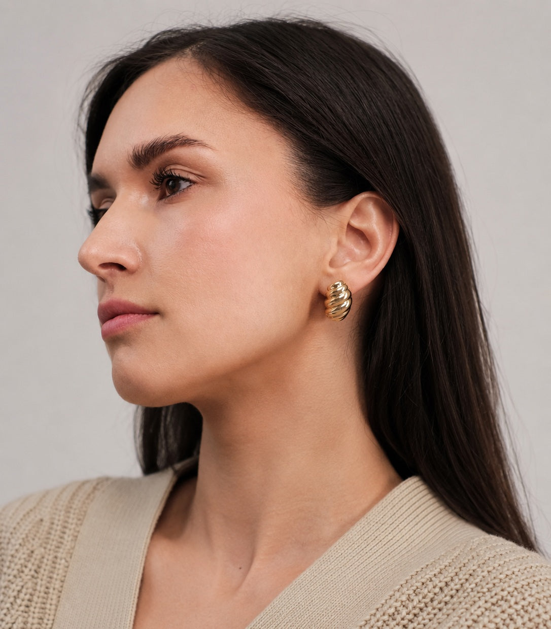 Earrings "Croissant"