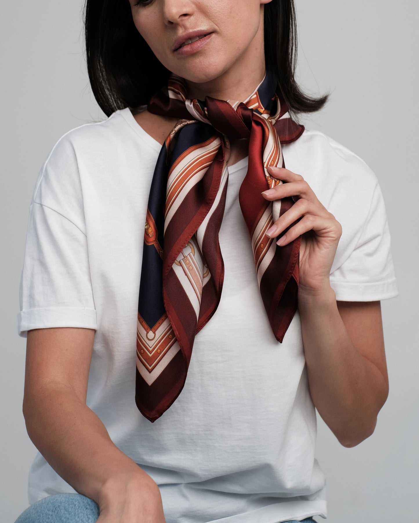 100% silk scarf "Red"