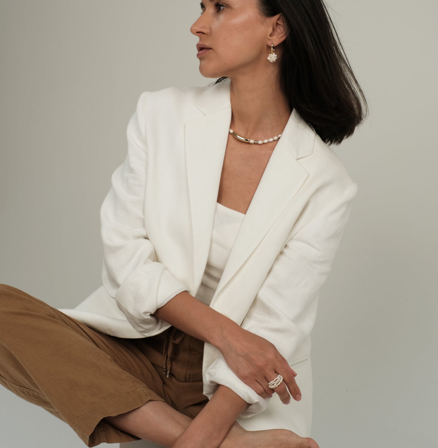 Natural pearl necklace "Classy 1"