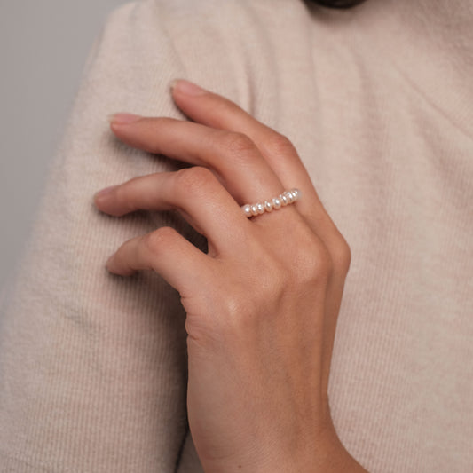 Natural pearl ring