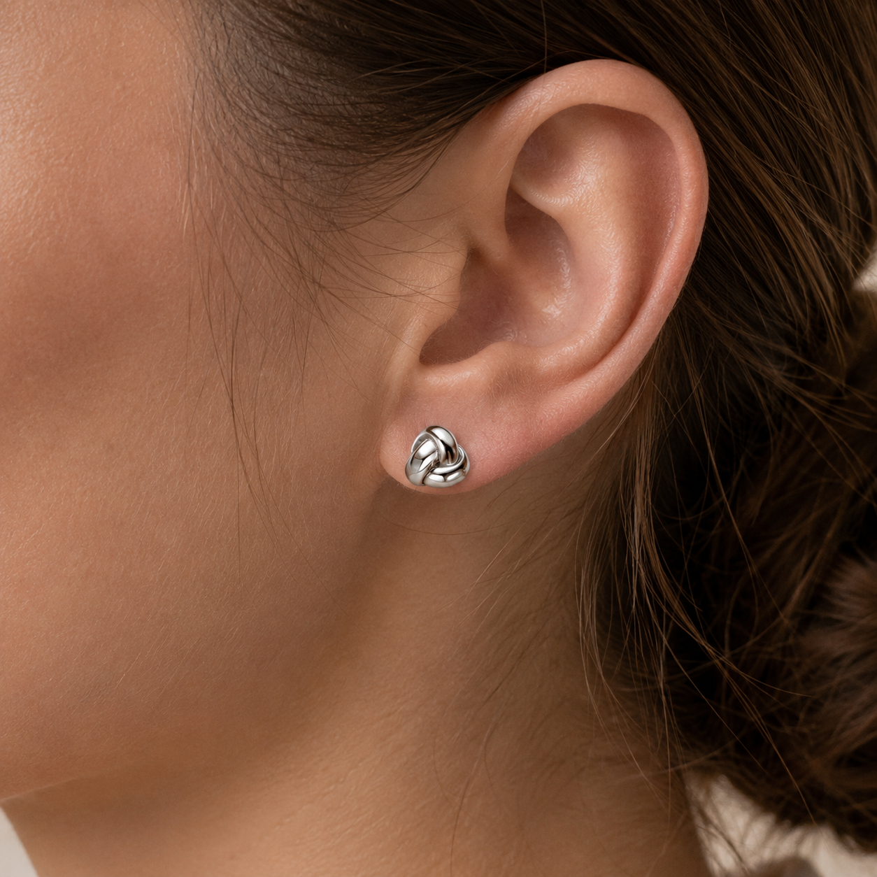 Earrings "Silver knot"