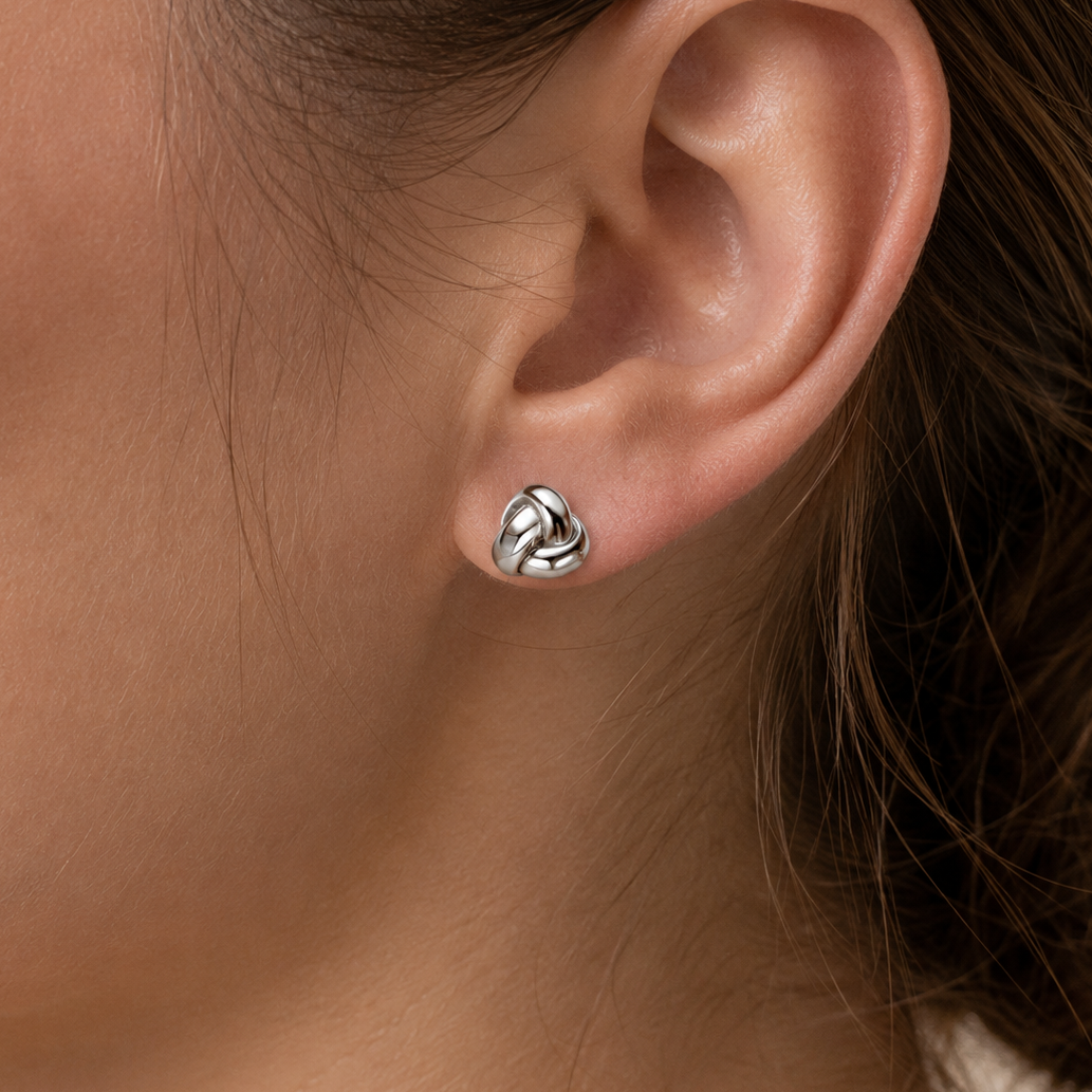 Earrings "Silver knot"