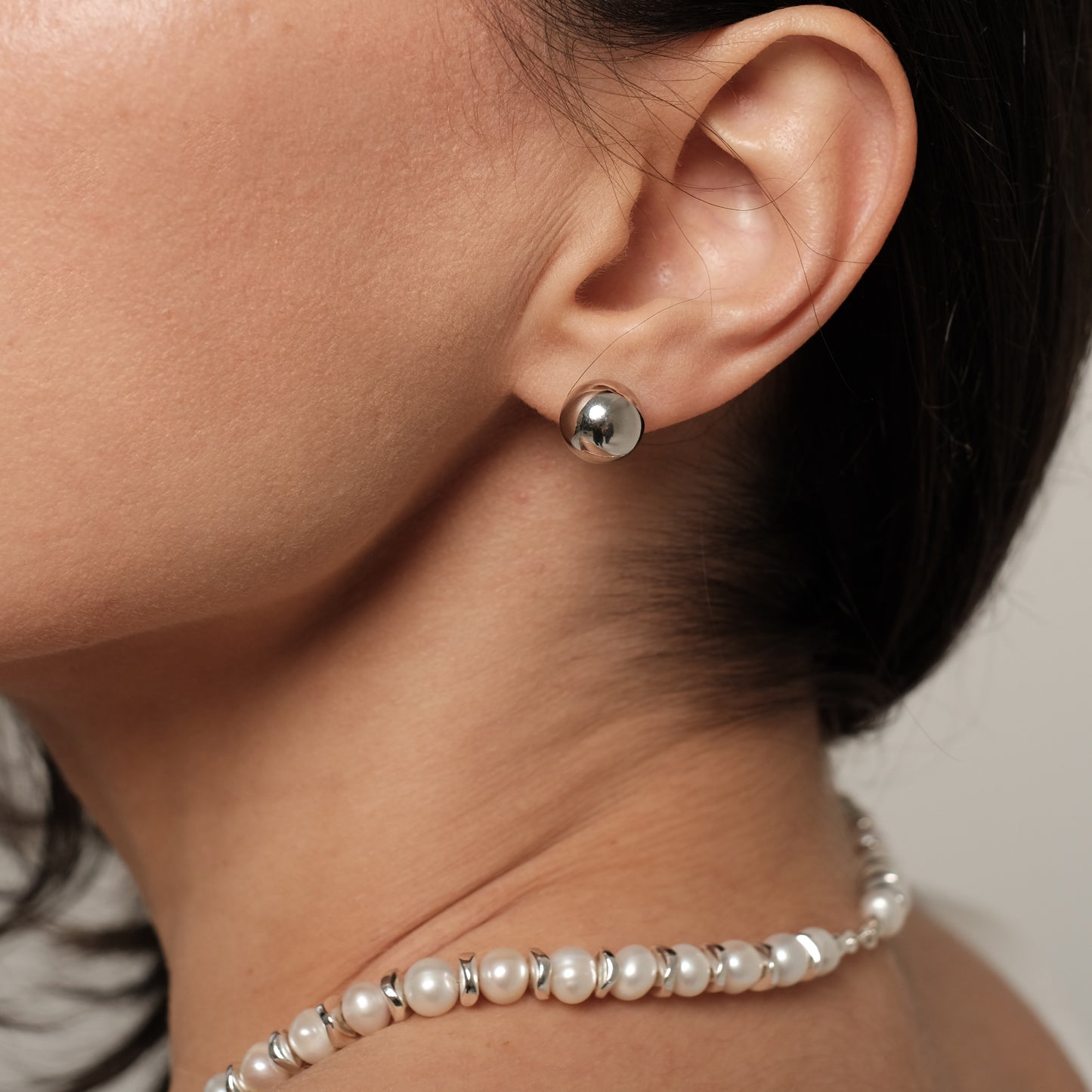 Earrings "Bubble silver"