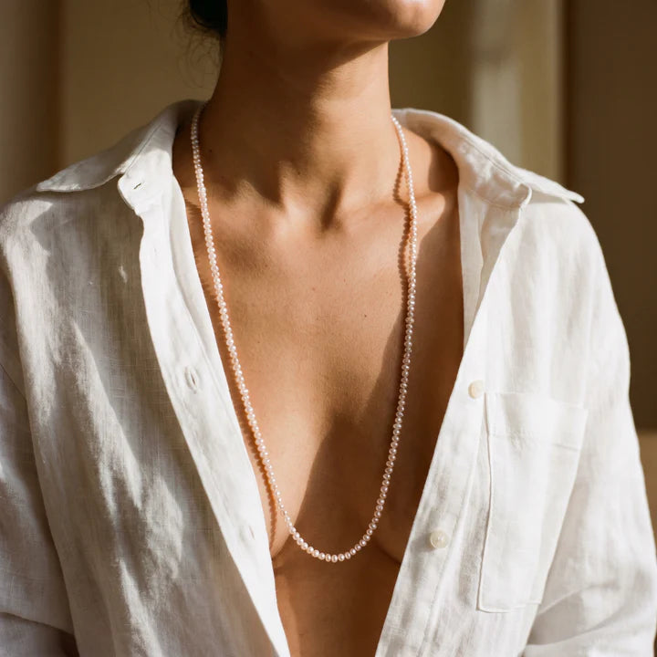 Natural pearl necklace 90cm