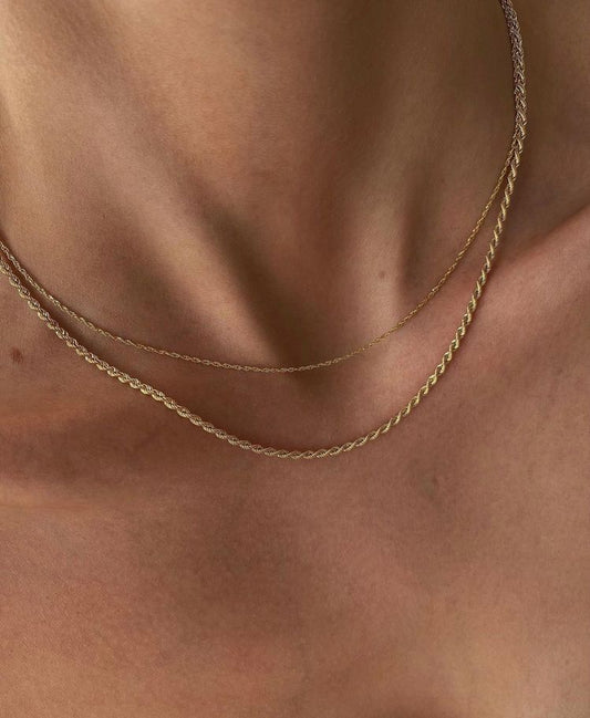 Gold plated necklace "Twist"