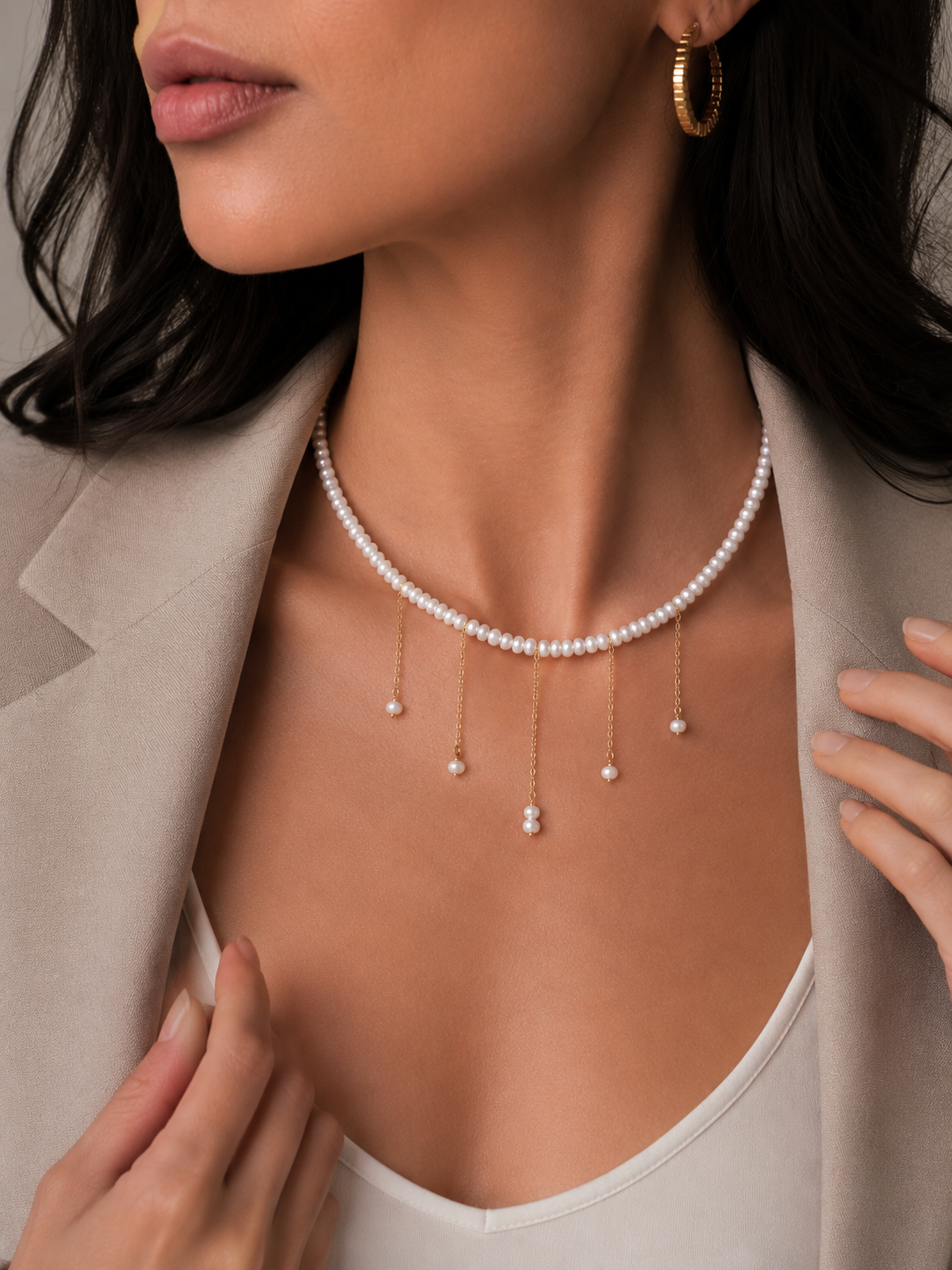 Natural pearl necklace "Aris"