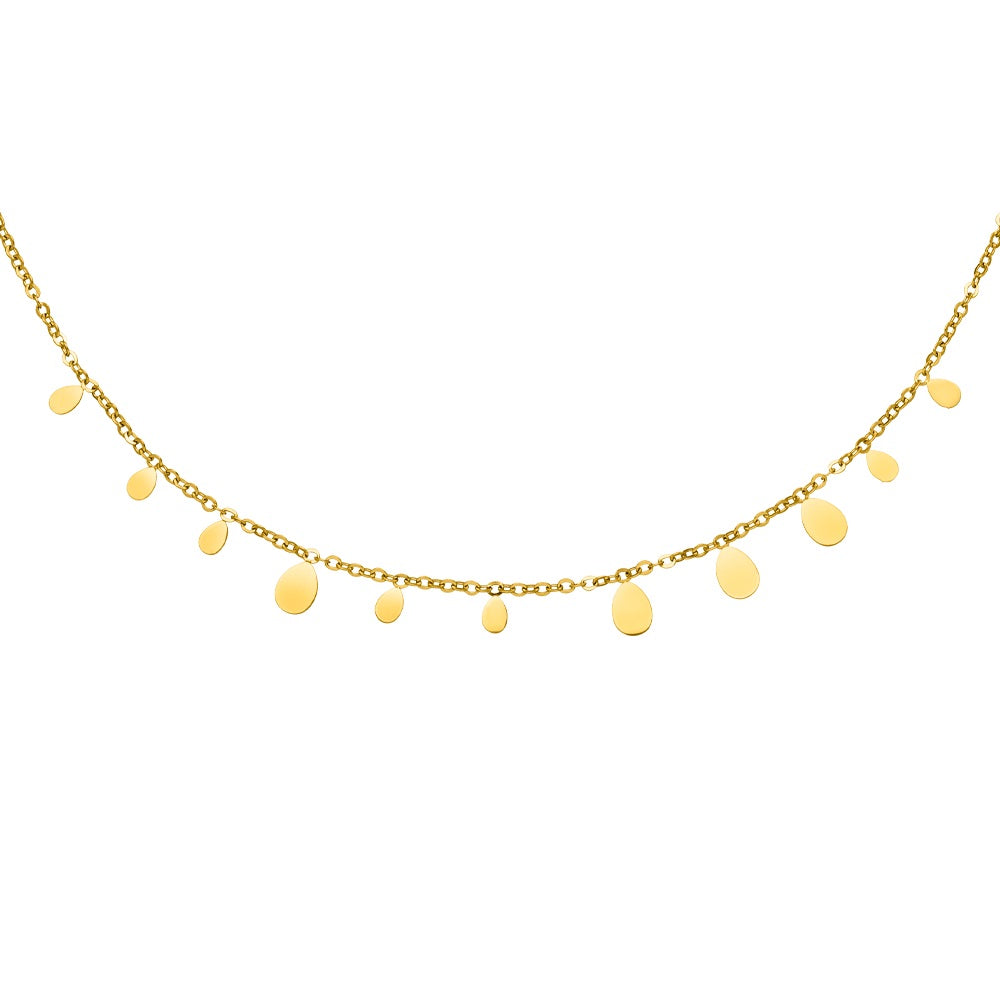 Gold plated necklace "Drops"