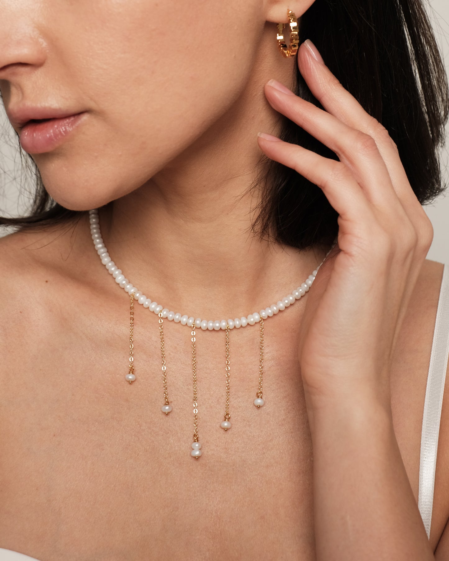 Dabīgo pērļu kaklarota "Aris"