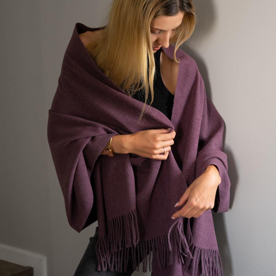 Cashmere scarf #Plum