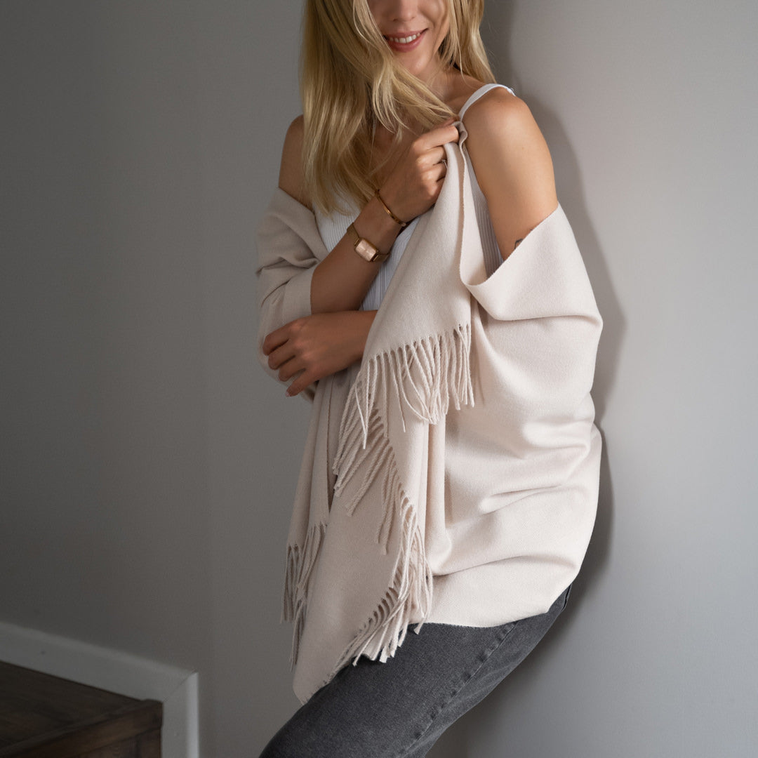 Cashmere scarf #Beige