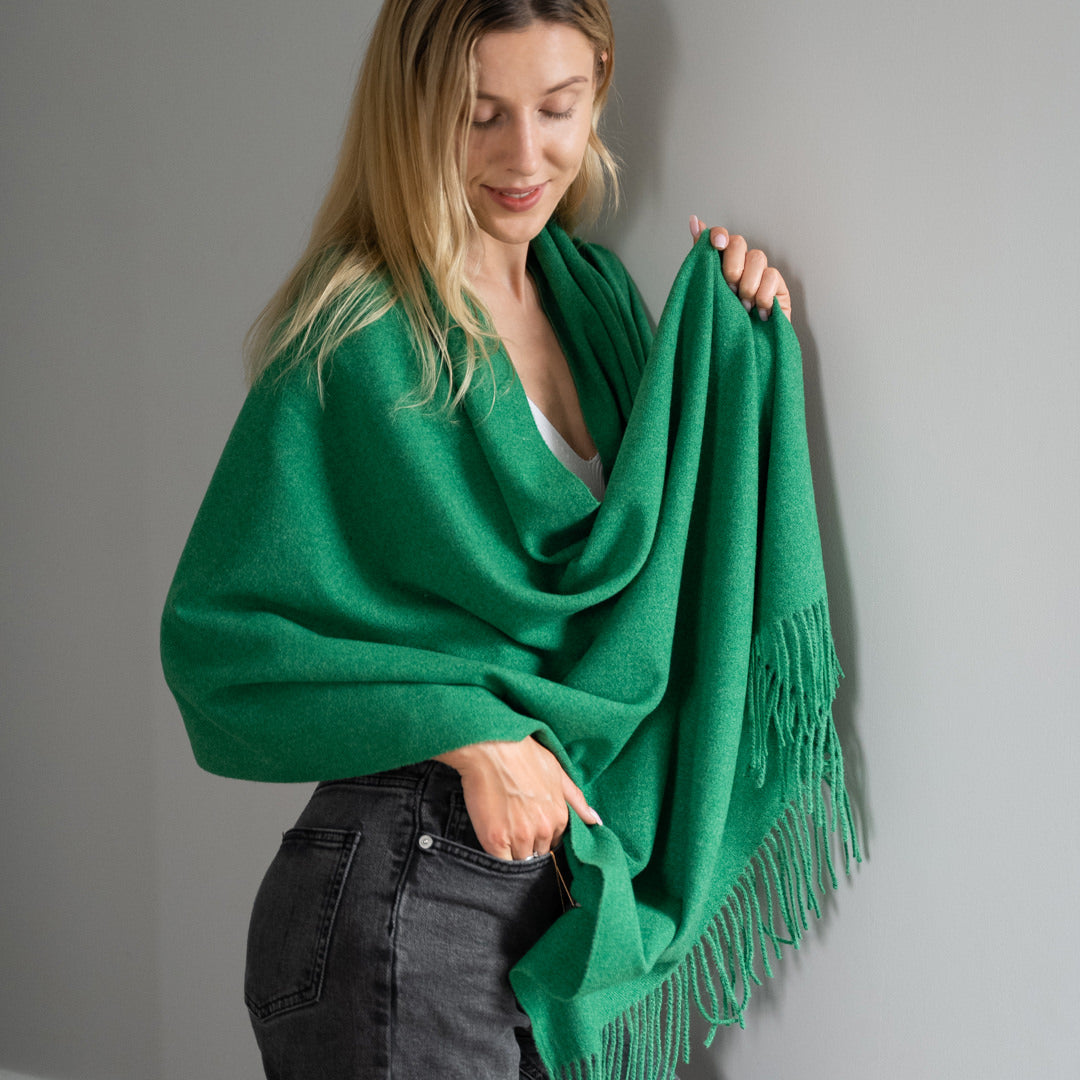 Cashmere scarf #Green