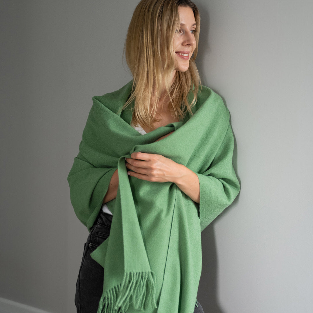 Cashmere scarf #Avocado