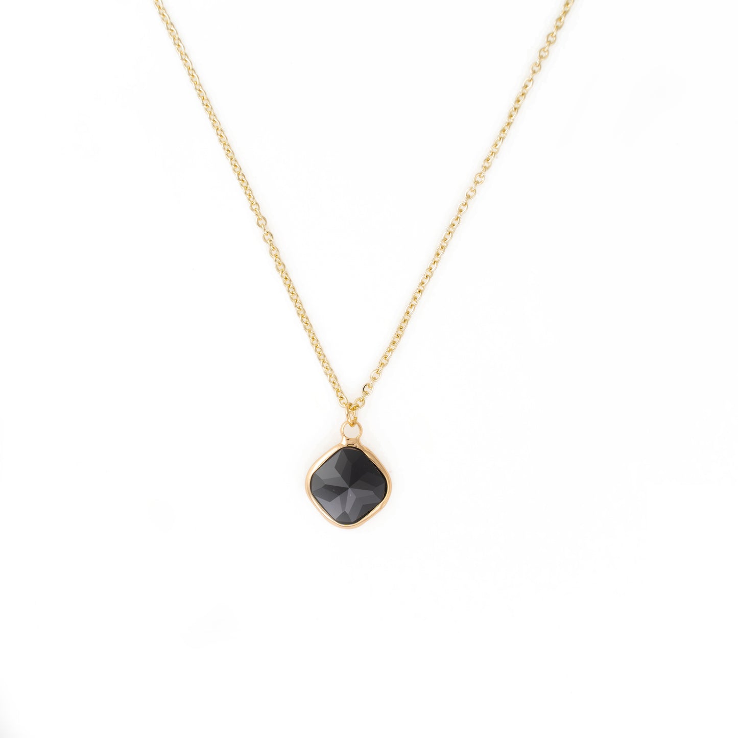 Gold plated necklace "Black eye"