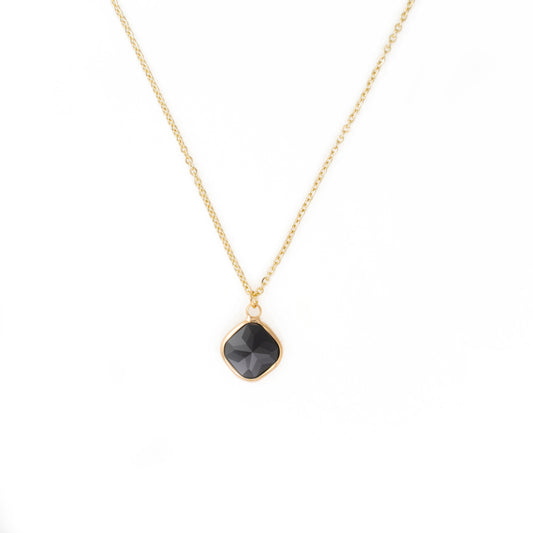 Gold plated necklace "Black eye"