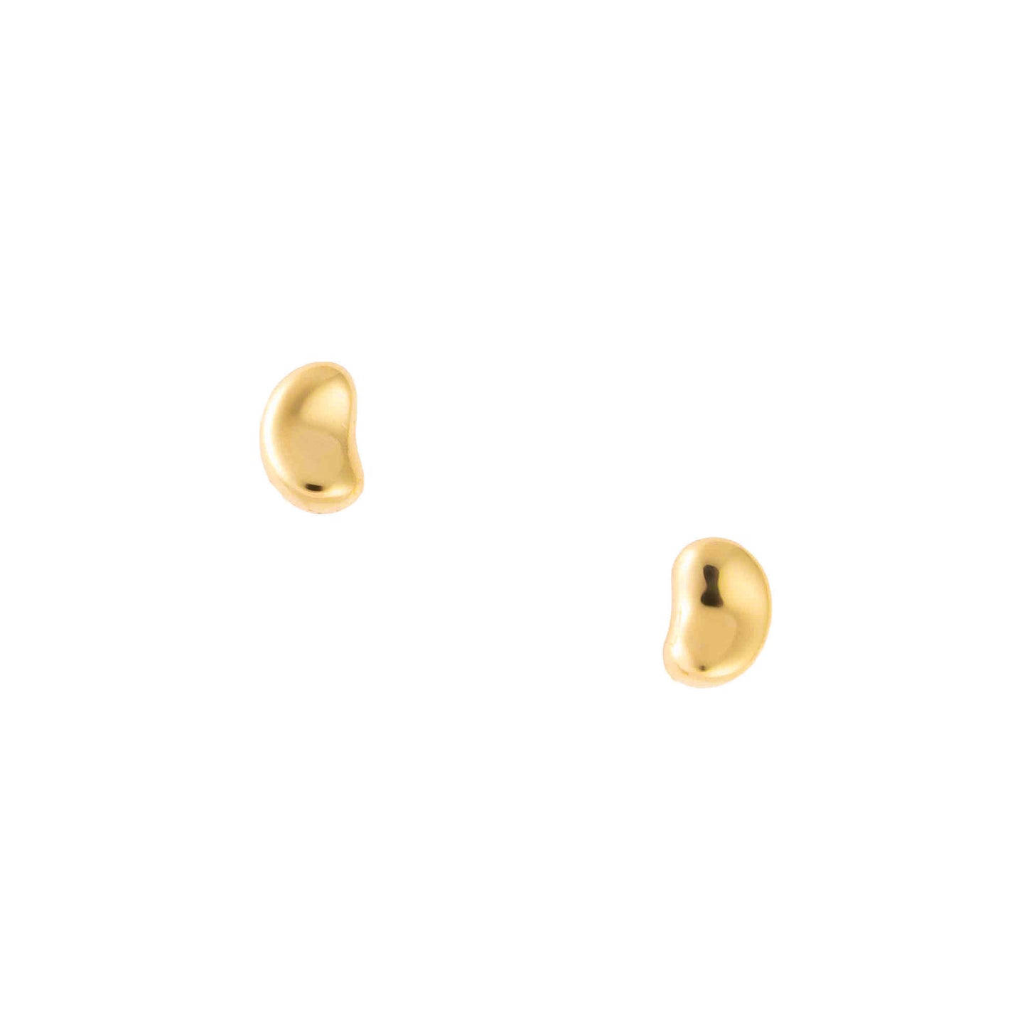 Earrings "Bean golden 8mm"