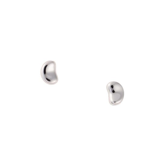 Earrings "Bean silver 8mm"
