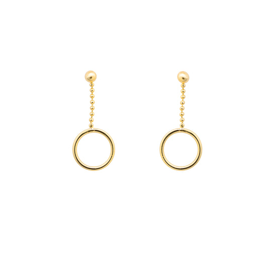 925 sterling silver gold plated earrings "Enel gold"