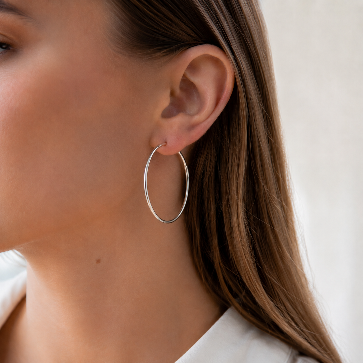 925 sterling silver earrings Hoops 3.7cm