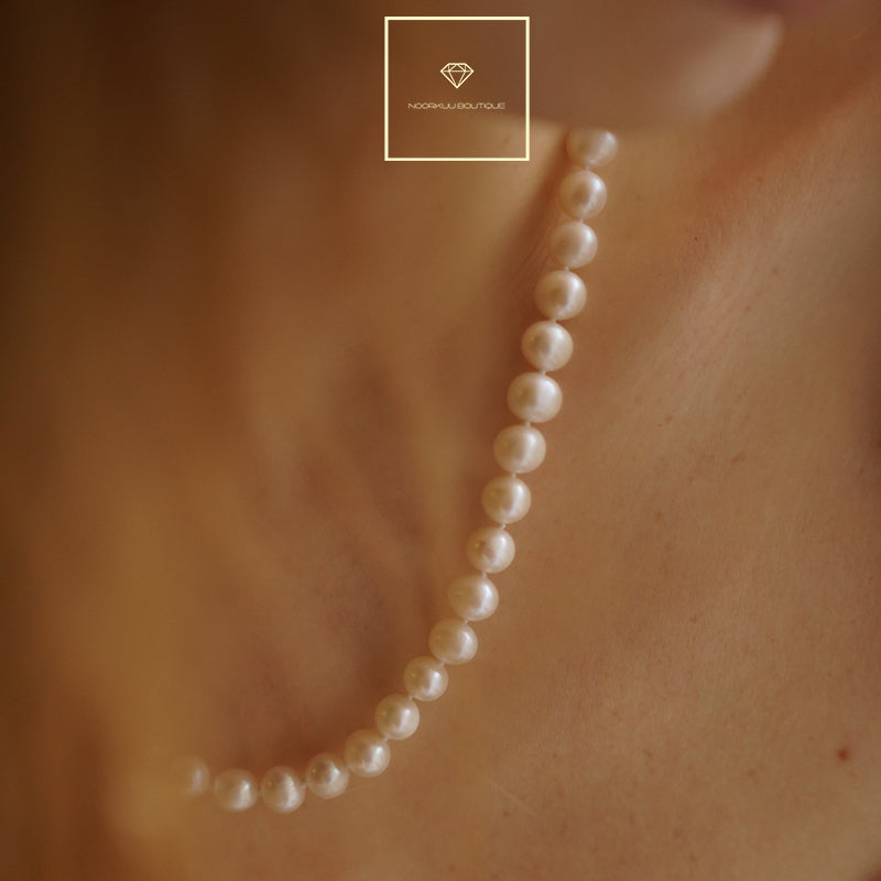 Natural pearl necklace, 8mm