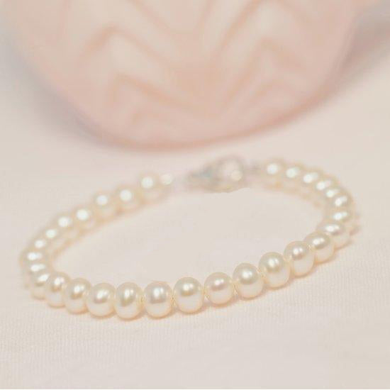 Natural pearl bracelet,  5-6mm