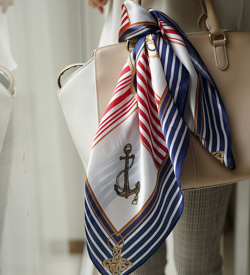 100% silk scarf "Marine"
