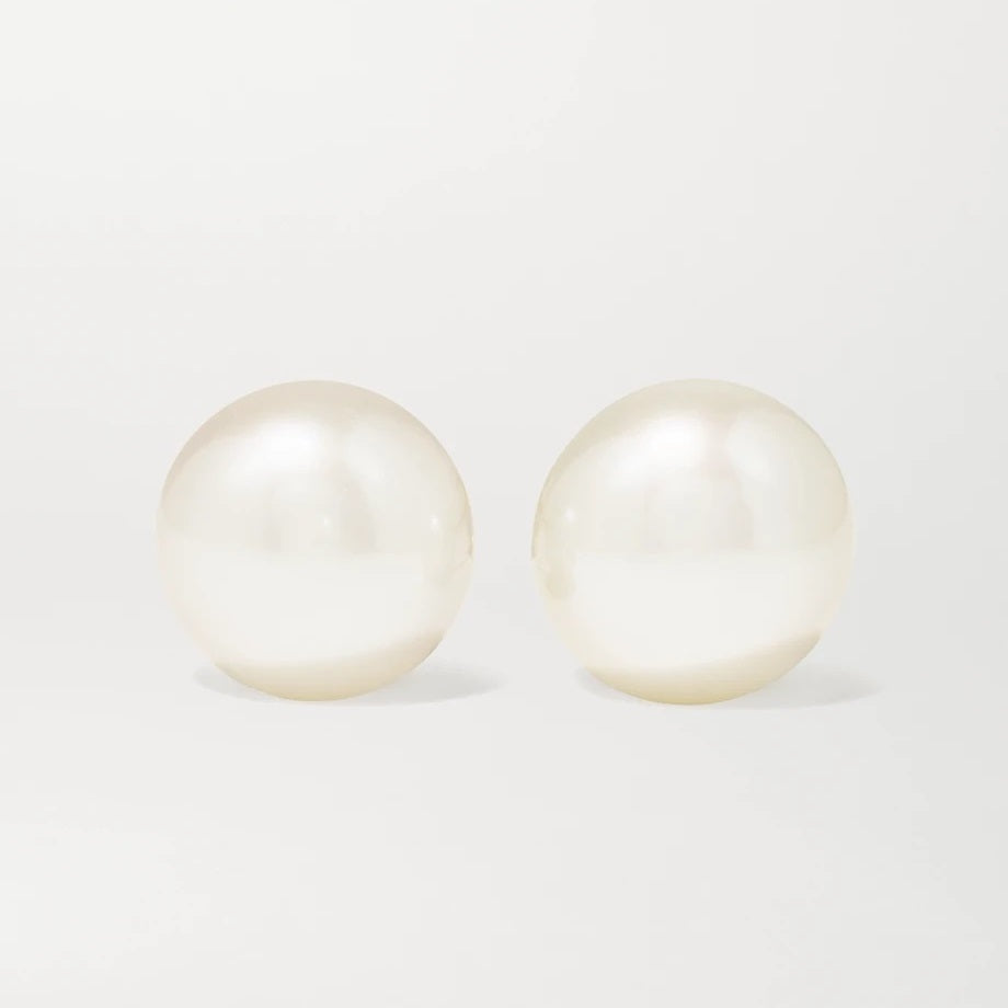 Paauksuoto sidabro auskarai su gėlavandeniais perlais, 7mm