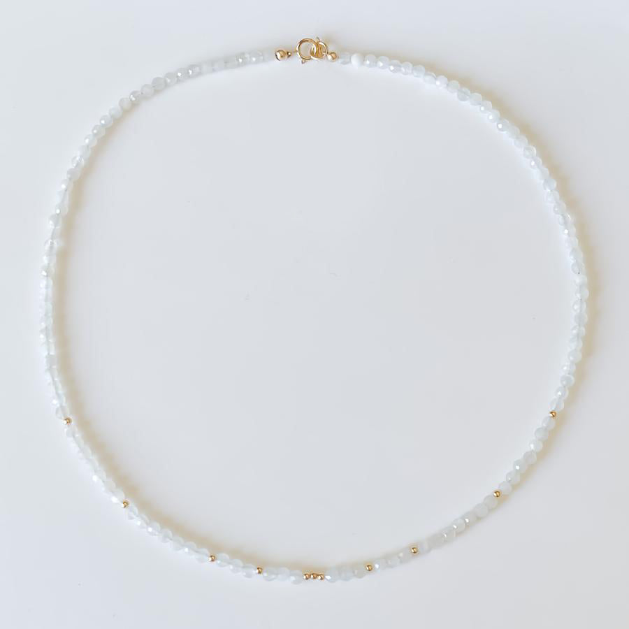 Moonstone necklace, 4mm