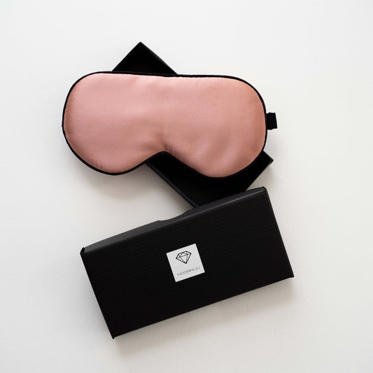 100% natūralaus šilko akių kaukė miegui "Blush"