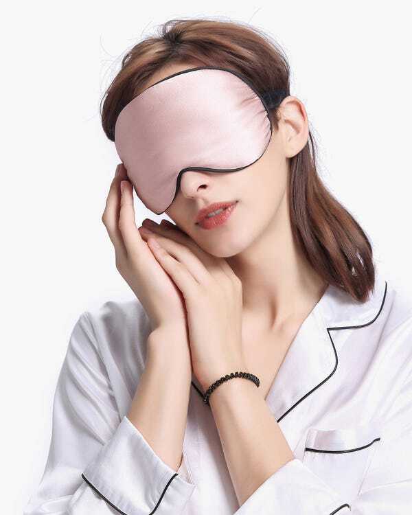 100% silk sleeping mask "Light pink"