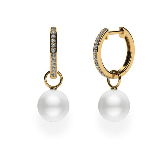 925 sterling silver gold plated earrings with natural pearls (2 in 1)