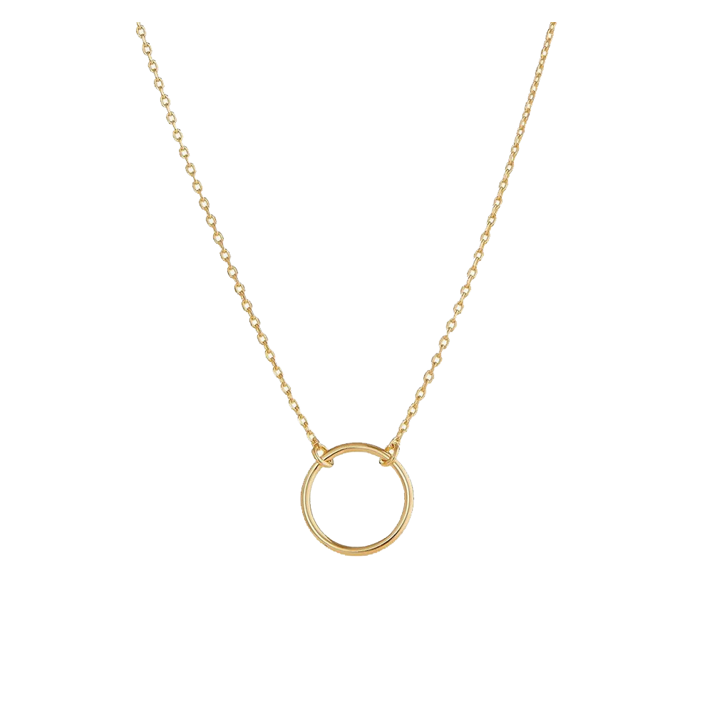 Sterling silver gold plated necklace "Eternity"