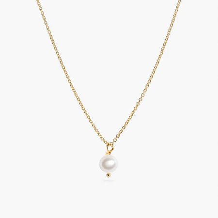 925 sterling silver gold plated pendant with natural pearl