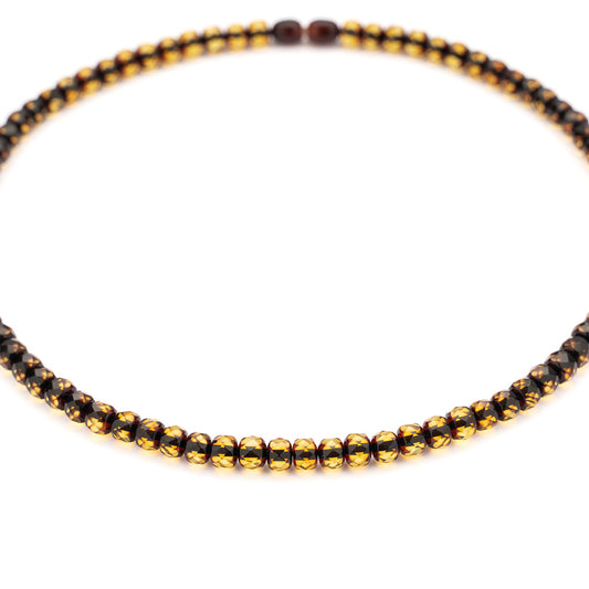 Natural amber necklace "Flora 2"