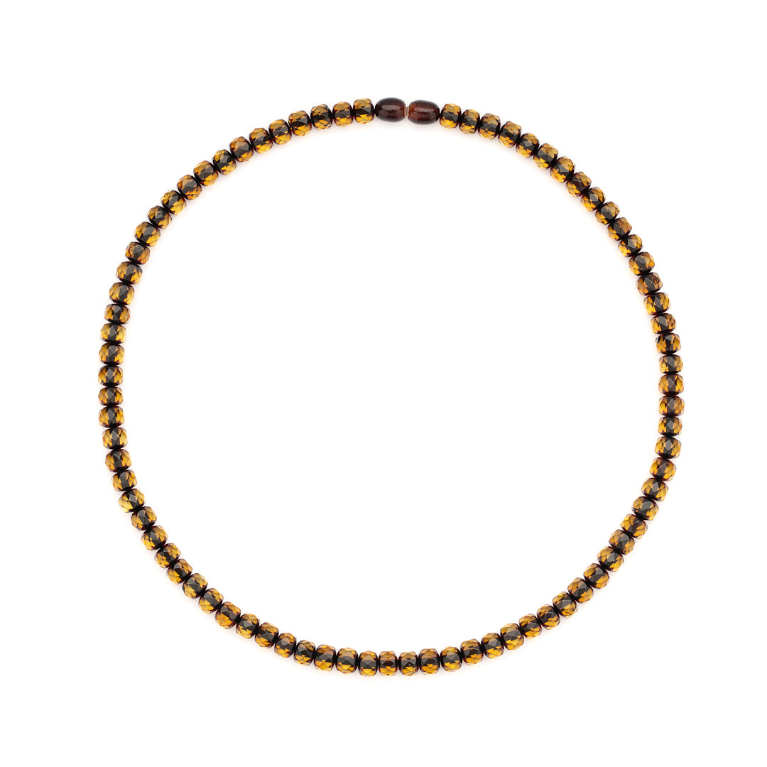 Natural amber necklace "Flora 1"