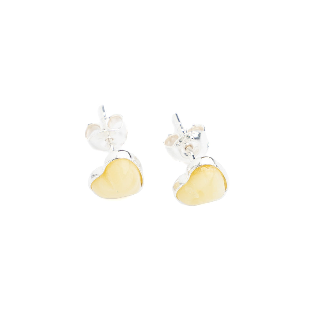 Sterling silver earrings with natural amber "Anny"