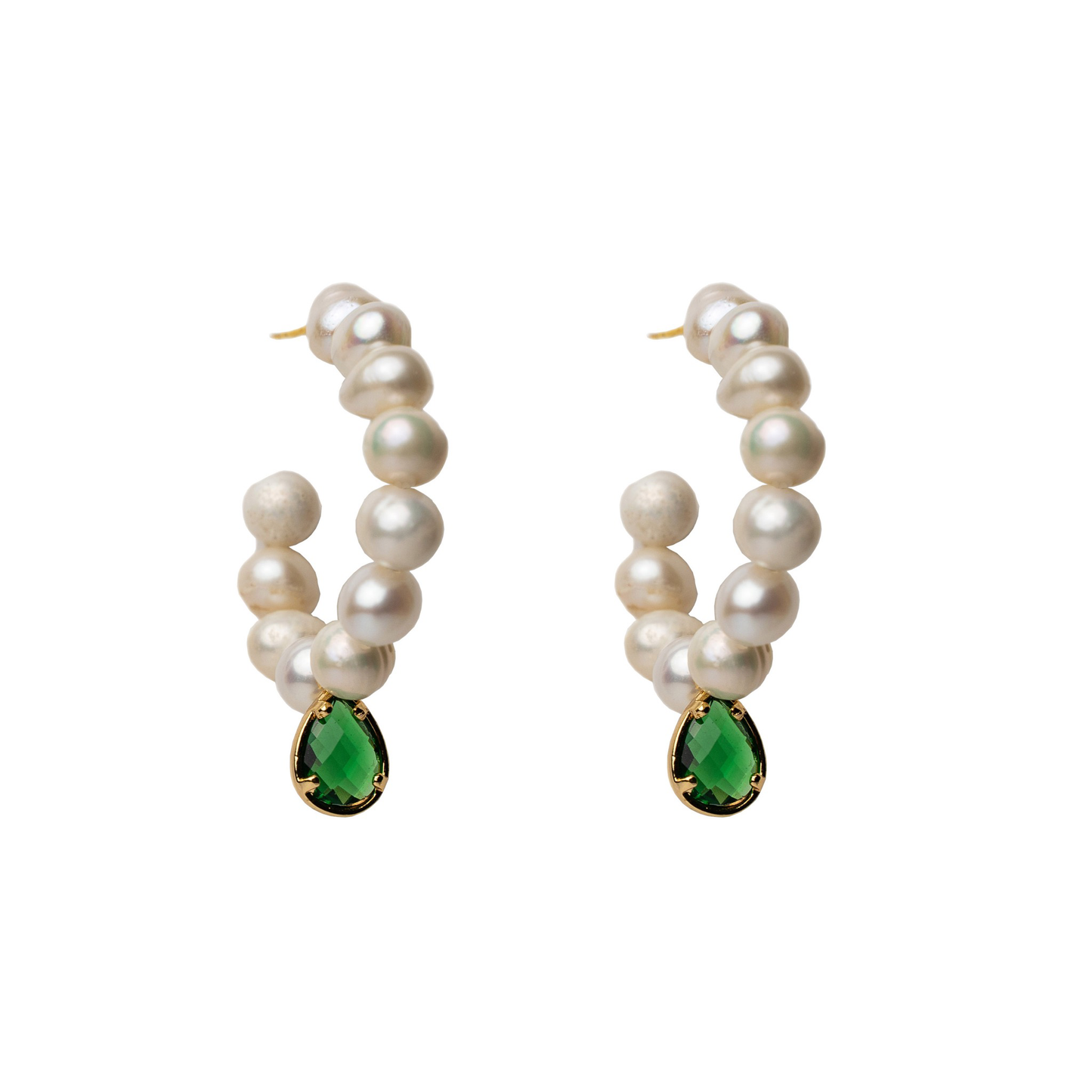 Paauksuoti auskarai su natūraliais perlais "Josephina"