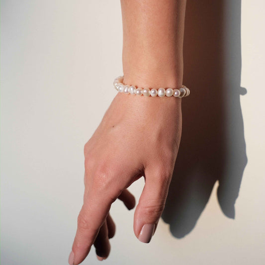 Natural pearl bracelet,  4-5mm