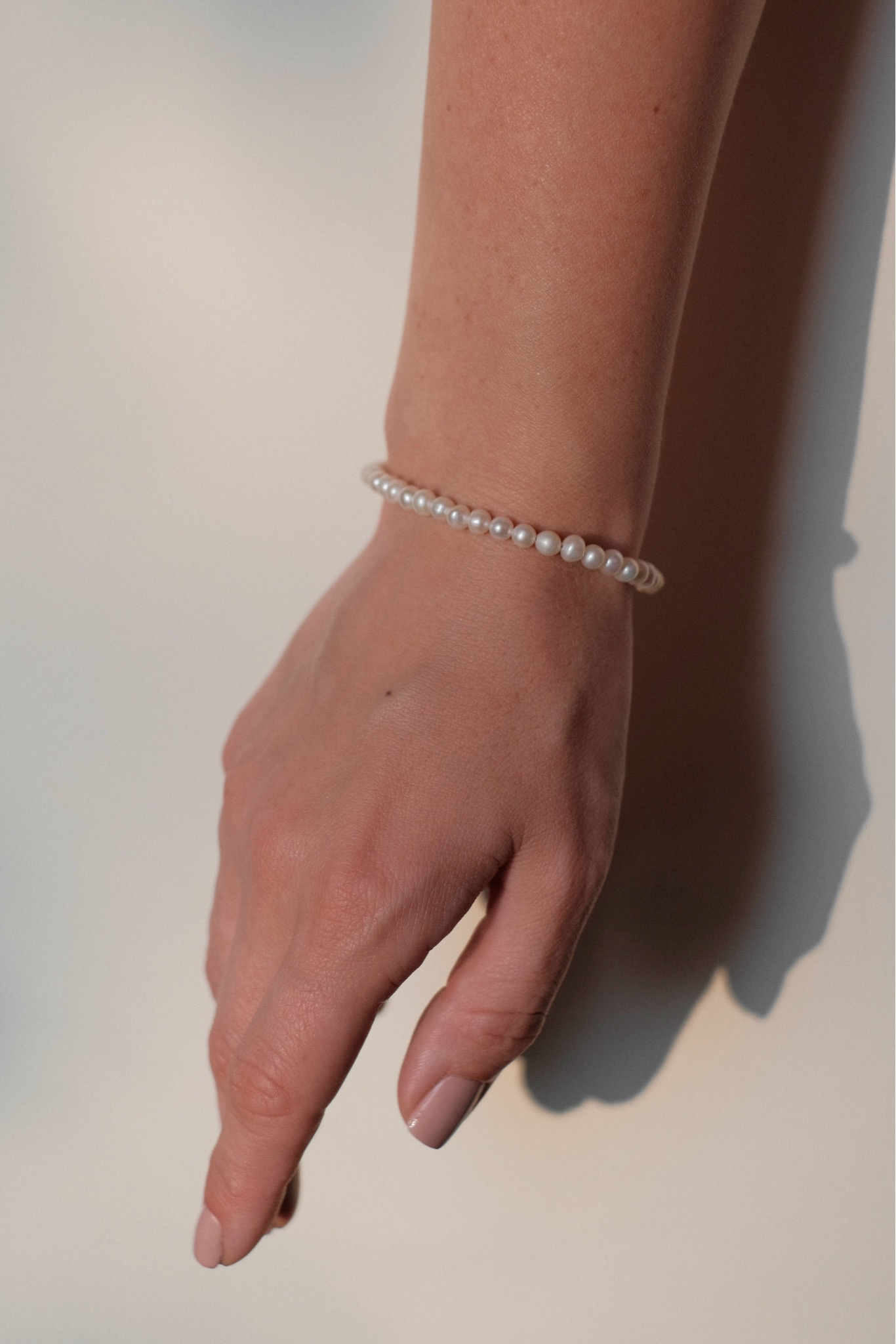 Natural pearl bracelet,  4mm