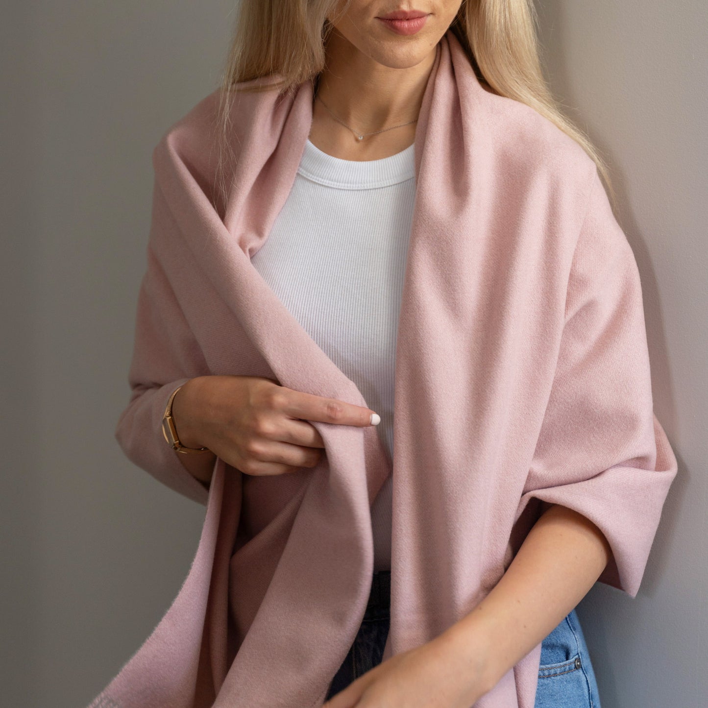 Cashmere scarf #Light pink – - Main Image