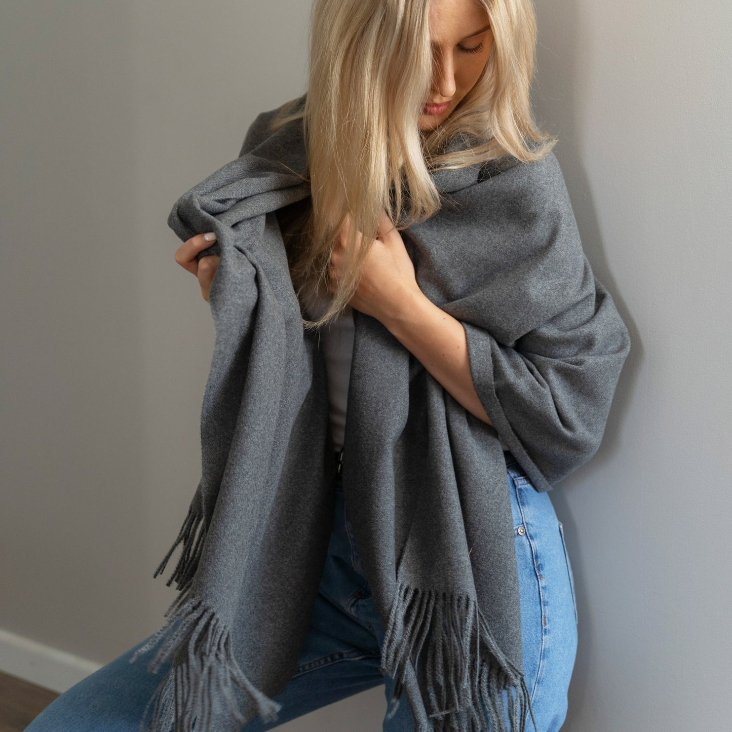 Cashmere scarf #Dark Grey