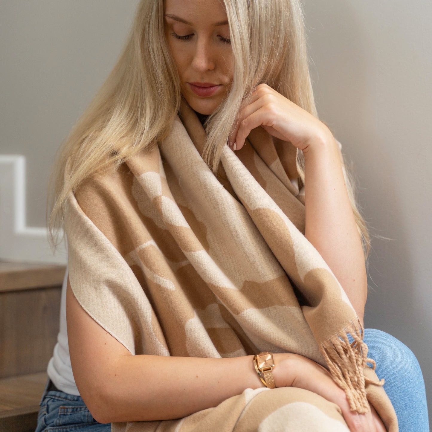 Cashmere scarf #Camel/Brown